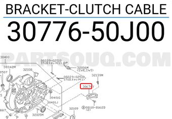 Nissan 3077650J00 BRACKET-CLUTCH CABLE