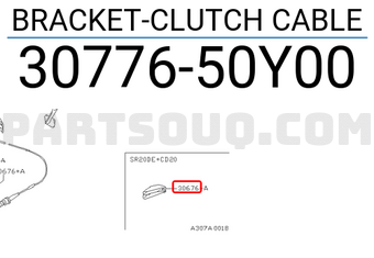 Nissan 3077650Y00 BRACKET-CLUTCH CABLE