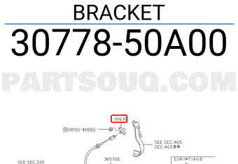Nissan 3077850A00 BRACKET