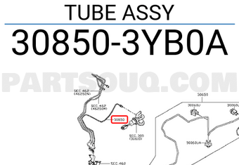 Nissan 308503YB0A TUBE ASSY