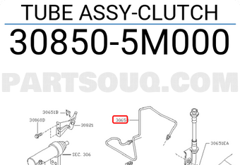 Nissan 308505M000 TUBE ASSY-CLUTCH