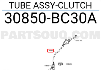 Nissan 30850BC30A TUBE ASSY-CLUTCH