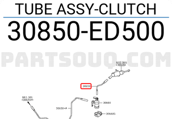 Nissan 30850ED500 TUBE ASSY-CLUTCH