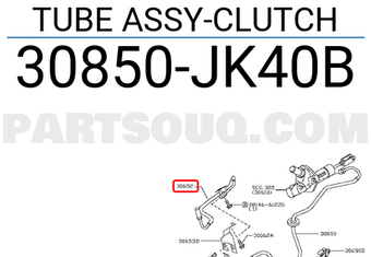 Nissan 30850JK40B TUBE ASSY-CLUTCH