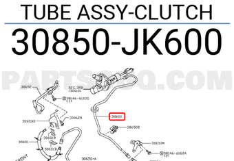 Nissan 30850JK600 TUBE ASSY-CLUTCH