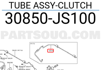 Nissan 30850JS100 TUBE ASSY-CLUTCH