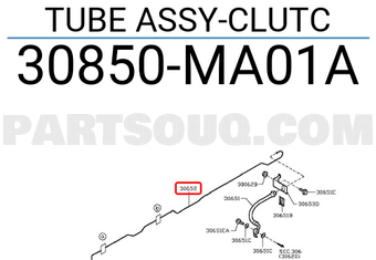 Nissan 30850MA01A TUBE ASSY-CLUTC