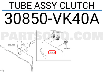 Nissan 30850VK40A TUBE ASSY-CLUTCH