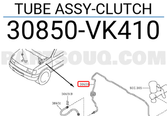 Nissan 30850VK410 TUBE ASSY-CLUTCH