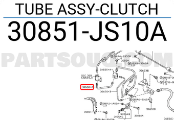 Nissan 30851JS10A TUBE ASSY-CLUTCH