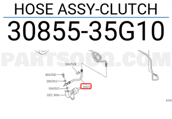 Nissan 3085535G10 HOSE ASSY-CLUTCH