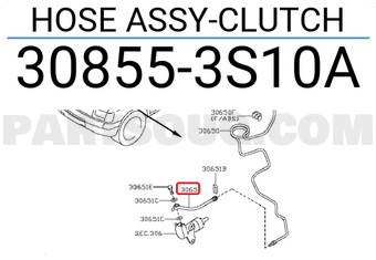 Nissan 308553S10A HOSE ASSY-CLUTCH