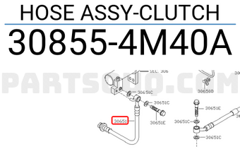 Nissan 308554M40A HOSE ASSY-CLUTCH