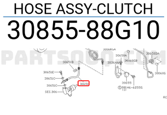 Nissan 3085588G10 HOSE ASSY-CLUTCH