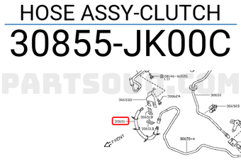 Nissan 30855JK00C HOSE ASSY-CLUTCH