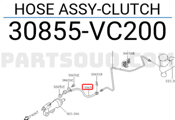 Nissan 30855VC200 HOSE ASSY-CLUTCH