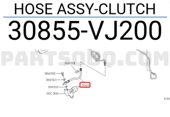 Nissan 30855VJ200 HOSE ASSY-CLUTCH