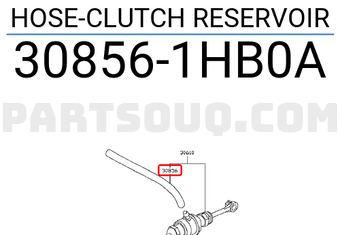 Nissan 308561HB0A HOSE-CLUTCH RESERVOIR