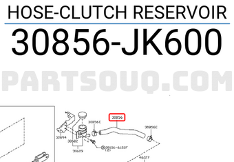Nissan 30856JK600 HOSE-CLUTCH RESERVOIR