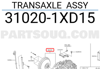 Nissan 310201XD15 TRANSAXLE ASSY