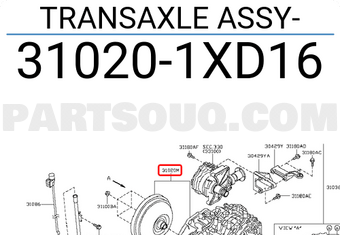 Nissan 310201XD16 TRANSAXLE ASSY