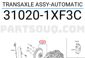 Nissan 310201XF3C TRANSAXLE ASSY-AUTOMATIC