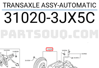 Nissan 310203JX5C TRANSAXLE ASSY-AUTOMATIC