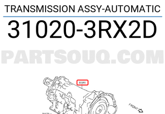 Nissan 310203RX2D TRANSMISSION ASSY-AUTOMATIC