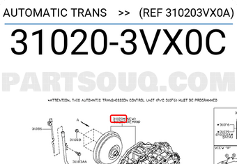 Nissan 310203VX0C AUTOMATIC TRANS >> (REF 310203VX0A)