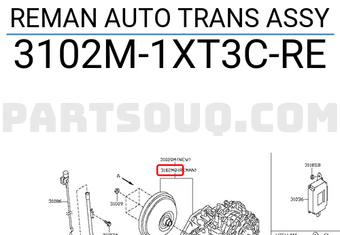 Nissan 3102M1XT3CRE REMAN AUTO TRANS ASSY