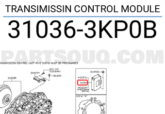 Nissan 310363KP0B TRANSIMISSIN CONTROL MODULE