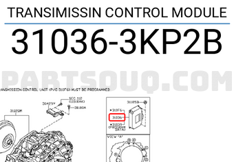 Nissan 310363KP2B TRANSIMISSIN CONTROL MODULE