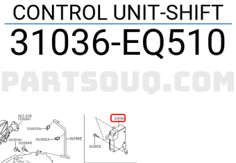 Nissan 31036EQ510 CONTROL UNIT-SHIFT