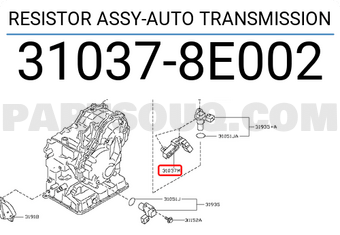 Nissan 310378E002 RESISTOR ASSY-AUTO TRANSMISSION