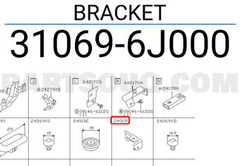 Nissan 310696J000 BRACKET