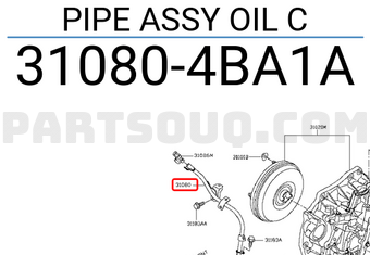 Nissan 310804BA1A PIPE ASSY OIL C