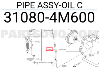 Nissan 310804M600 PIPE ASSY-OIL C