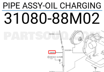 Nissan 3108088M02 PIPE ASSY-OIL CHARGING