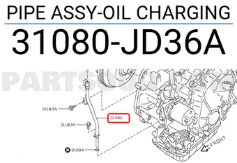 Nissan 31080JD36A PIPE ASSY-OIL CHARGING