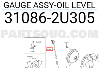 Nissan 310862U305 GAUGE ASSY-OIL LEVEL