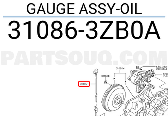 Nissan 310863ZB0A GAUGE ASSY-OIL