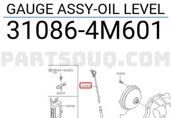 Nissan 310864M601 GAUGE ASSY-OIL LEVEL