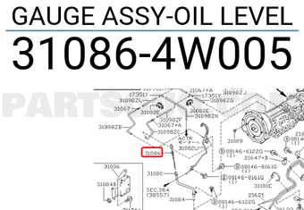 Nissan 310864W005 GAUGE ASSY-OIL LEVEL