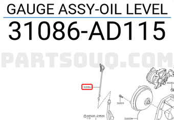 Nissan 31086AD115 GAUGE ASSY-OIL LEVEL