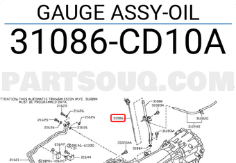 Nissan 31086CD10A GAUGE ASSY-OIL