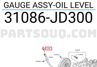 Nissan 31086JD300 GAUGE ASSY-OIL LEVEL