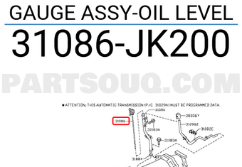 Nissan 31086JK200 GAUGE ASSY-OIL LEVEL