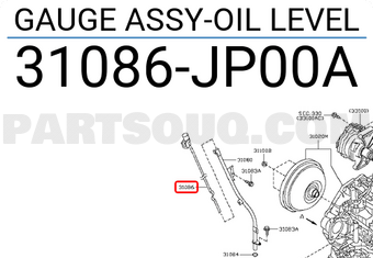 Nissan 31086JP00A GAUGE ASSY-OIL LEVEL