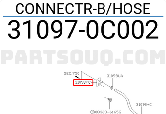 Nissan 310970C002 CONNECTR-B/HOSE