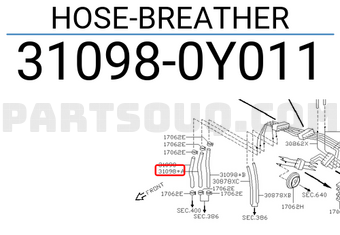 Nissan 310980Y011 HOSE-BREATHER